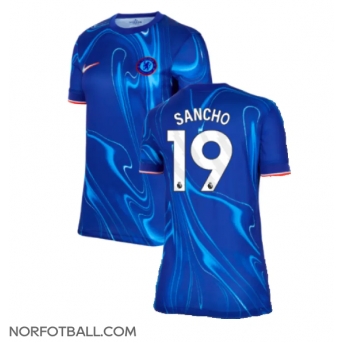 Billige Fotballdrakt Chelsea Jadon Sancho #19 Replika Hjemmedrakt Dame 2024-25 Kortermet